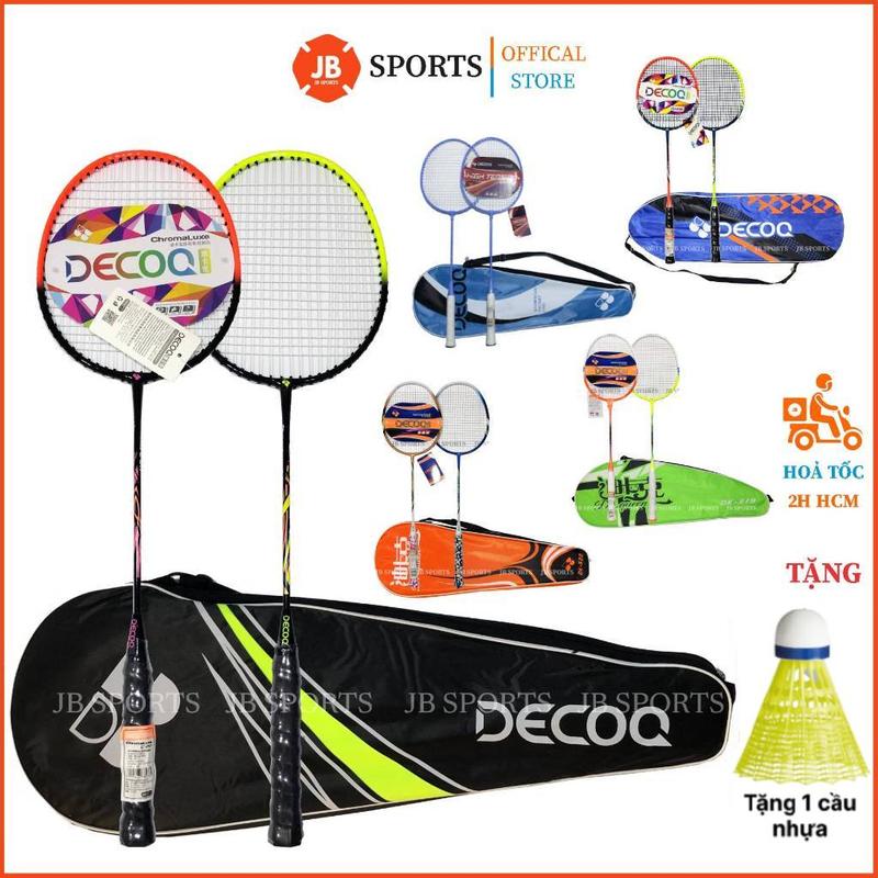 Bộ Vợt Cầu Lông Chính Hãng 2 Vợt DECOO C005 Cặp Vợt Cầu Lông Tốt Nhẹ Dây Căng Trợ Lực