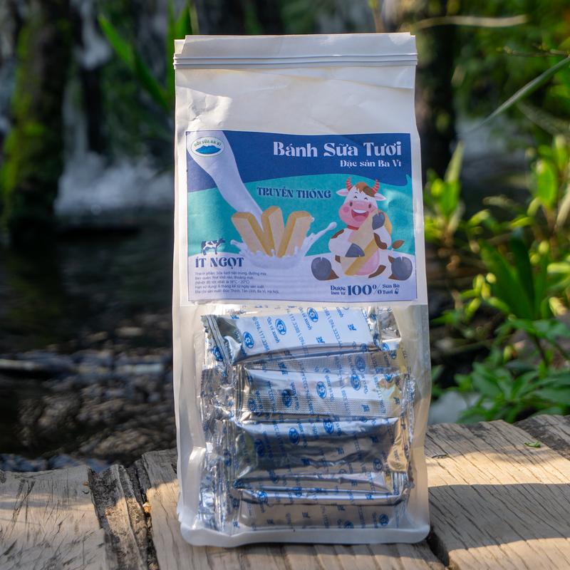 500 g Bánh sữa tươi ít ngọt, vị truyền thống , đặc sản Ba Vì, hiệu Đồi sữa Ba Vì Snack Ăn Vặt Thức Ăn Food 8