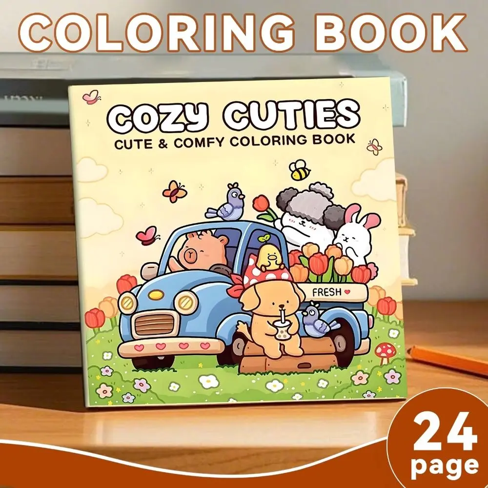 New Adorable Coloring Book In Cozy Moments For Relaxation Educational Graffiti Painting Book Creepy Creatures Montessori Drawing Toys