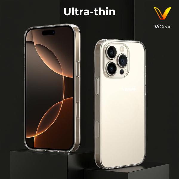[Vigear] Ốp Lưng ULTRATHIN Siêu Mỏng Vigear Dành Cho iPhone Trong Suốt Mềm Dẻo Siêu Mỏng Chỉ 0.8mm
