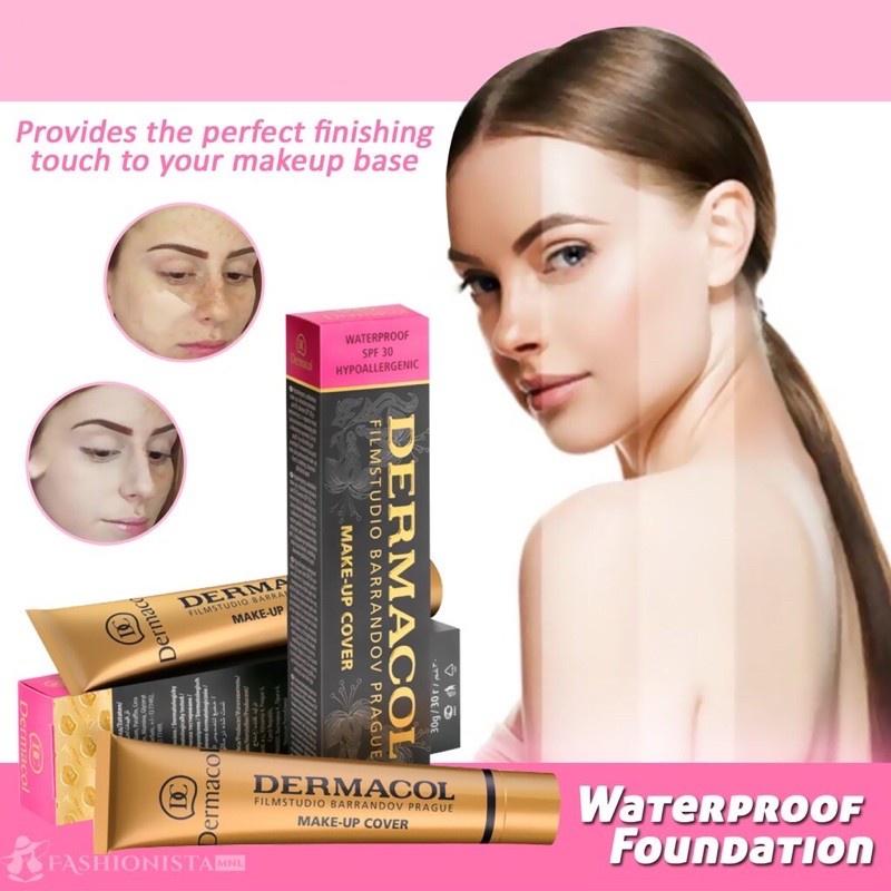 Product Introduction of Kem Nền Trang Điểm Không Thấm Nước, Kem Che Khuyết Điểm Kiểm Soát Dầu Và Dưỡng Ẩm, 14 Màu, 30G, Ống Vàng Nhỏ, Kem Che Khuyết Điểm Mụn, Che Phủ Toàn Bộ, Kem Nền Dạng Lỏng Hoàn Hảo, Kem Nền Sửa Chữa 12