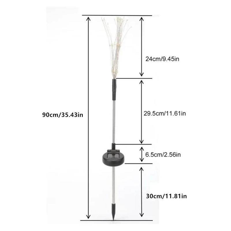 Product Introduction of Solar Powered Firework Shaped LED Light, 1 Count Waterproof Outdoor Dandelion Lawn Lamp, Garden Decoration Fairy Lights for Patio Garden Decor, Decorative Outdoor Lighting 1