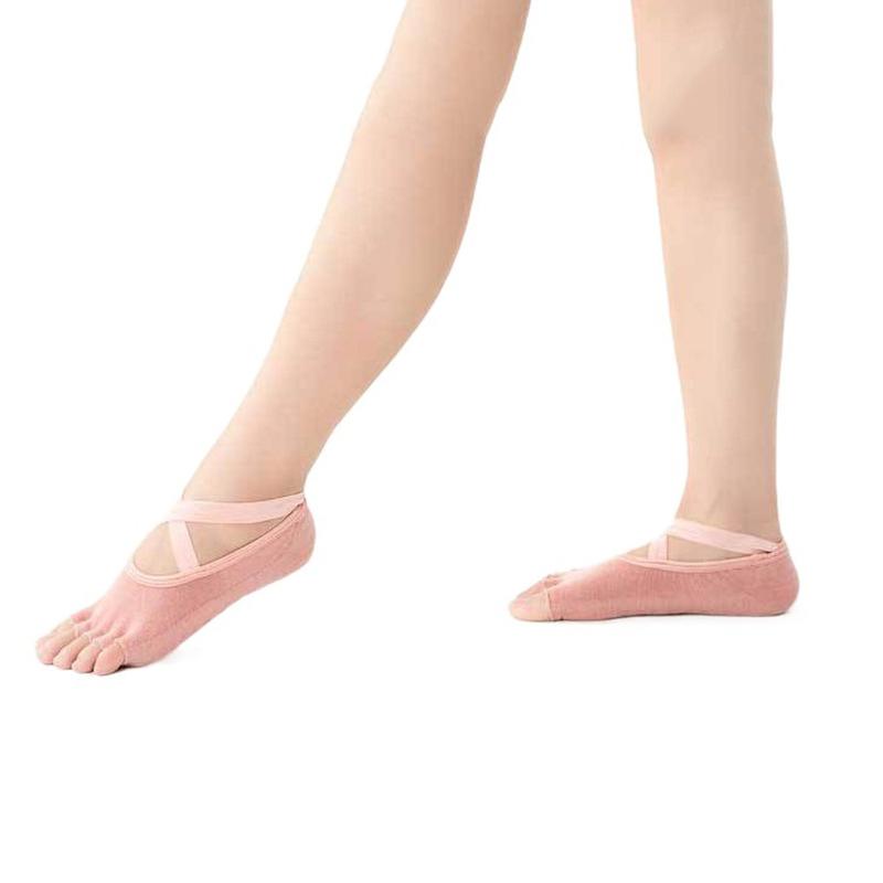 Product Introduction of Stokin Anti Gelincir Senaman Berkaki Kaki, 1 Pasang, Stokin Lima Jari, Tali Silang Yoga, Separuh Terbuka, Stokin Yoga, Jari Terpecah, Diperbuat daripada Kapas, Anti-Gelincir, Sesuai untuk Kecergasan 14