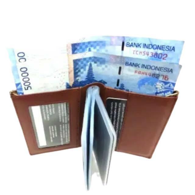 Dompet Kartu 18 in 1 Card Holder + slot uang kulit sintetis dompet kartu kredit Hitam kulitasli pu leather minimalis dom pet wallet cowok visual 8