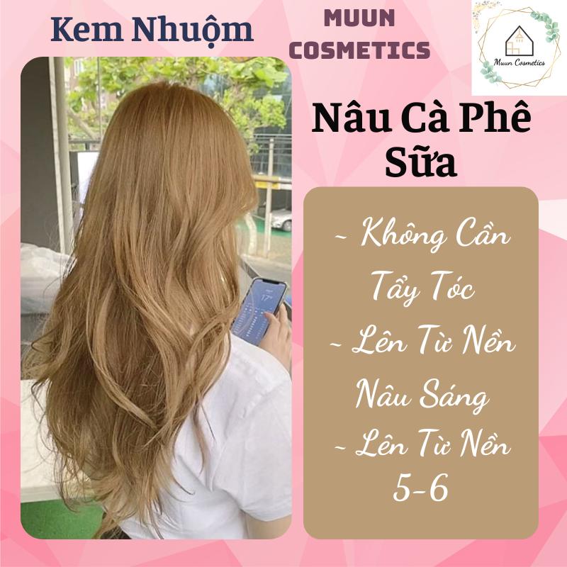 Thuốc Nhuộm Tóc Màu Nâu Cà Phê Sữa (Tặng Kèm Oxy Trợ Nhuộm + Chụp Tóc + Bao Tay)