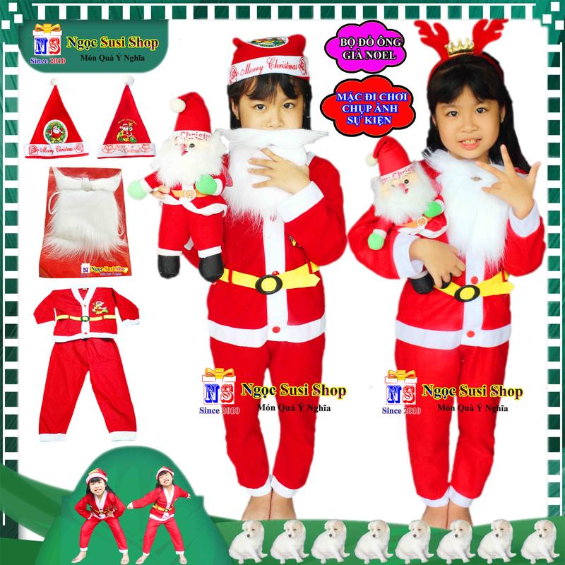 Product Introduction of [TẶNG NÓN] QUẦN ÁO ÔNG GIÀ NOEL BỘ ĐỒ NOEL CHO BÉ 1 - 10 TUỔI CHẤT VẢI NỈ MỎNG GIÁ RẺ - QUẦN ÁO TRANG PHỤC NOEL GIÁNG SINH 77