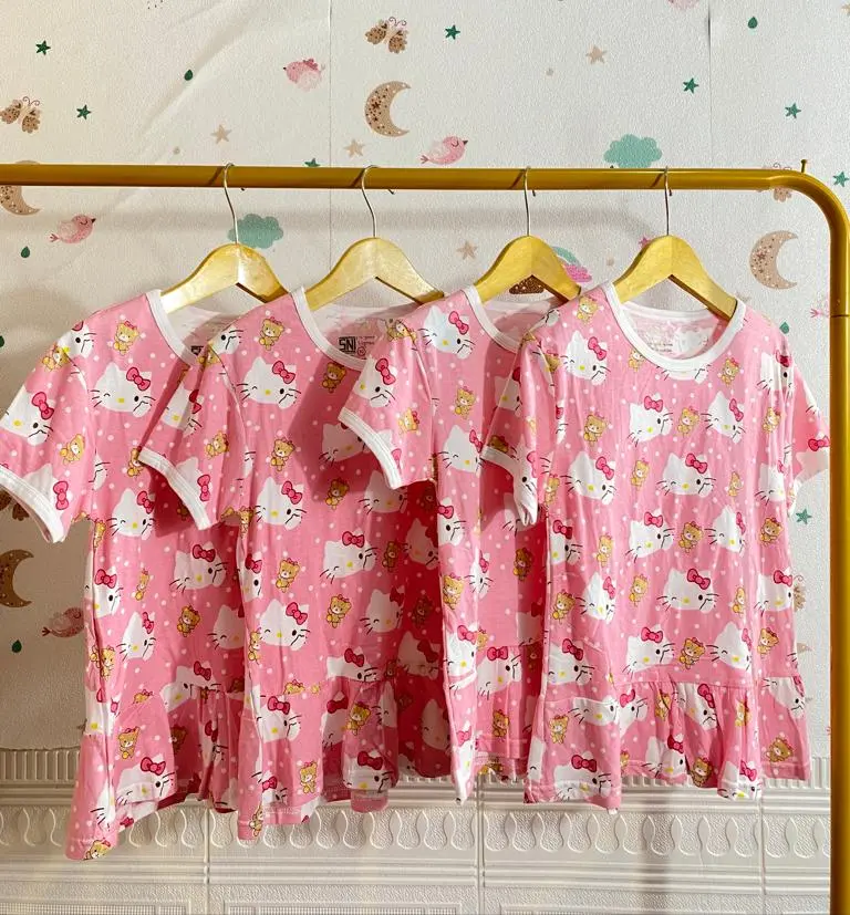 Piyama Dress Anak Perempuan Hello Kitty