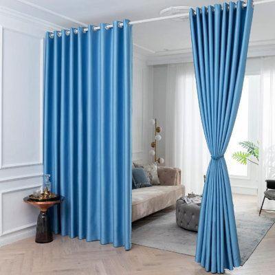  Rèm Cửa chống nắng màu xanh biển rèm cửa chính cửa sổ ngăn phòng ngăn gác. rem chega 