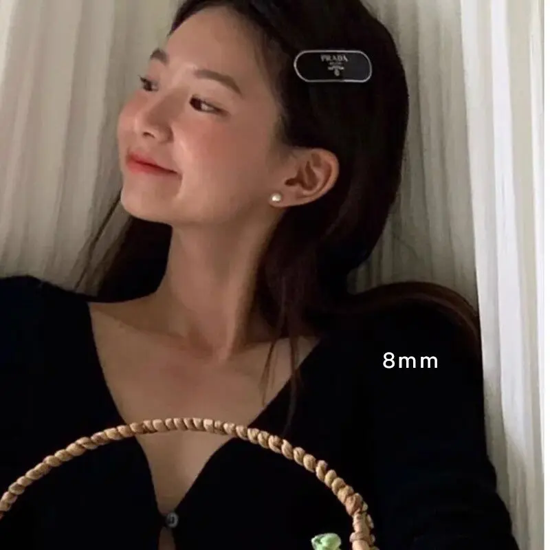 Bông Tai Đinh tán Ngọc Trai Nhân Tạo, Phong Cách Hàn Quốc, Mạ Bạc 925, Bông Tai Ngọc Trai Đơn Giản, Giao Hàng Nhanh, 2024 3