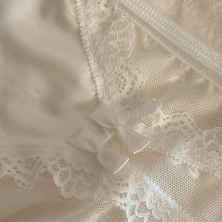 Product Introduction of Lace-edged bow high elastic and comfortable pure cotton crotch underwear 8