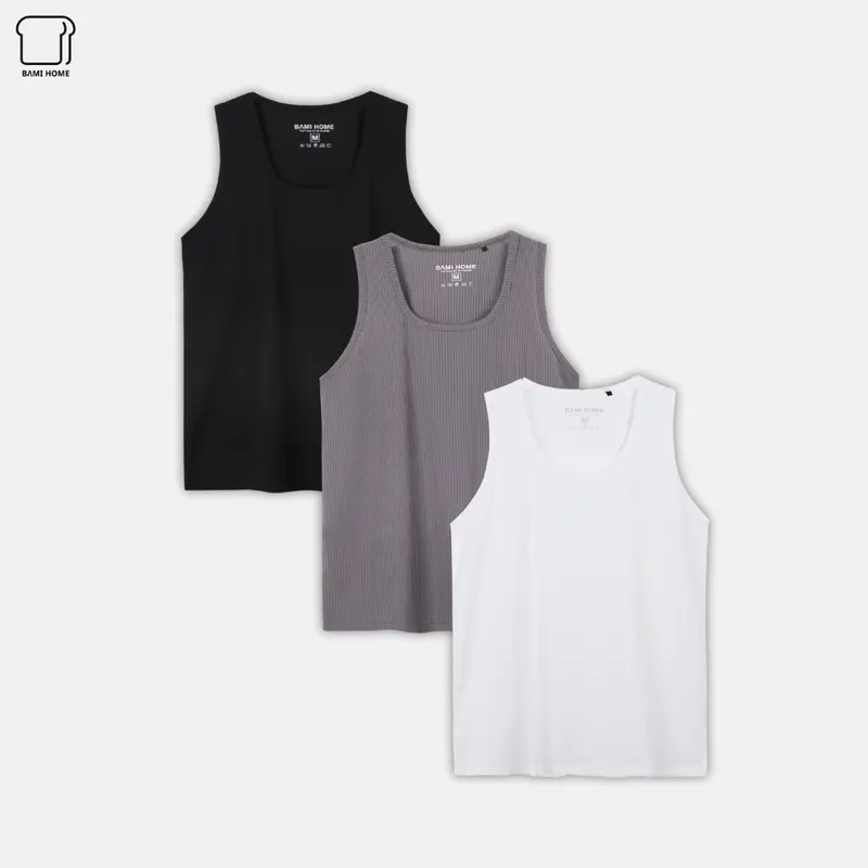 Áo tank top nam thun gân co giãn, áo ba lỗ nam tập gym thoáng mát sát nách BAMI HOME STORE -ATT05 6