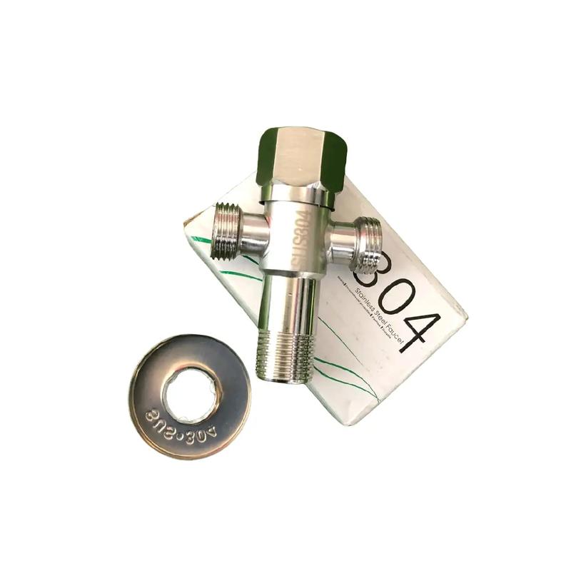 Van khóa [CỰC SALE] Van Chia Nước INOX 304 NỐI DÂY XỊT VỚI DÂY CẤP BỒN CẦU van CÓ KHÓA ĐƯỢC NƯỚC KHI SỬA CHỮA và giảm được áp lực nước T CẦU 3 NGÃ CÓ KHÓA 1