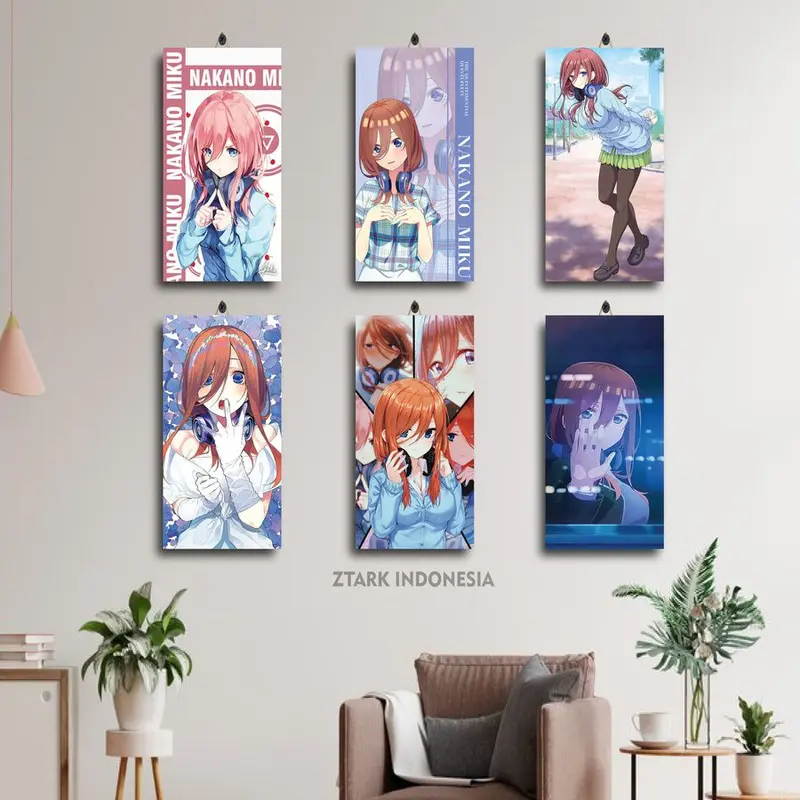 PAJANGAN DINDING MIKU NAKANO KAWAII GOTOUBUN 15X30 49BAV/XFFKF / POSTER WALL / DEKORASI KAMAR DINDING / FRAMED WALL DECOR / DEKORASI RUANG TAMU KLASIK / CRAFTS WALL / POSTER WALLPAPER / DEKORASI HIASAN DINDING / HOME DESIGN 0