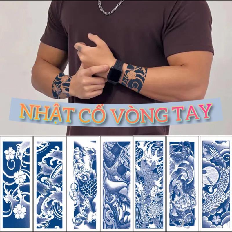 Hình xăm VÒNG TAY NHẬT CỔ - BST MỚI VỀ - Hình xăm dán tạm thời 15 ngày - Phụ kiện Trang Điểm