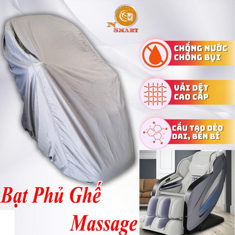 Áo Trùm GHẾ MASSAGE 2 mặt màu vải dù oxford CAO CẤP, Bạt phủ ghế chống xước chống bụi bẩn