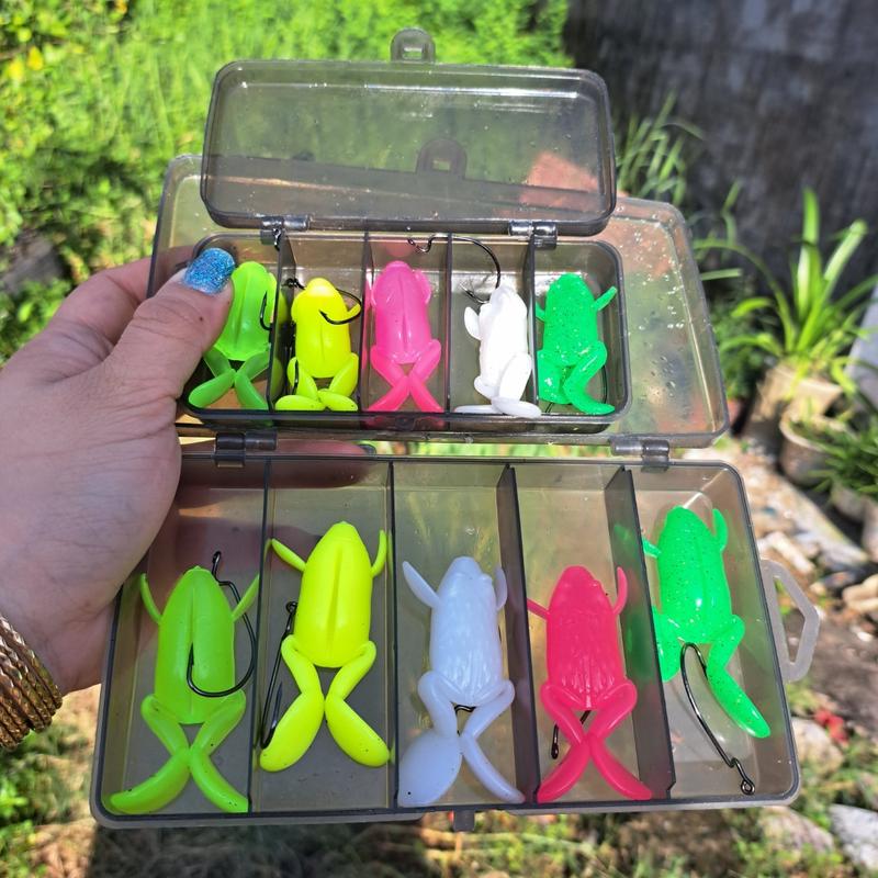 Mồi câu lure nhái mềm câu cá lóc có lưỡi câu đi kèm nhái cao su dẻo - Fishing - Đi Câu Bắt Cá Câu Cá