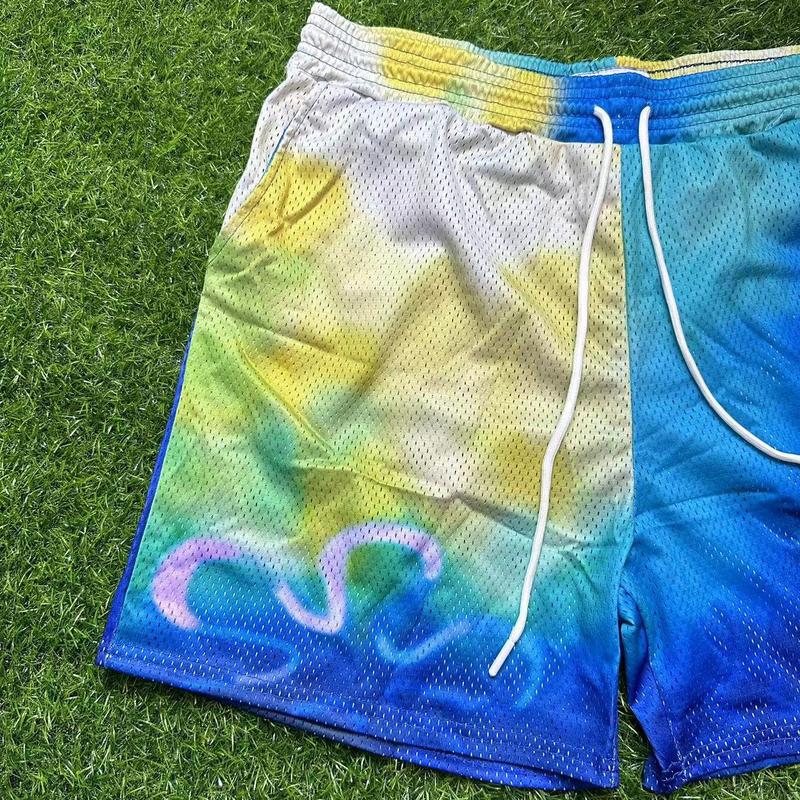 Product Introduction of American Fashion Brand Sports Mesh Shorts Men's Summer Quick-Drying Sports Running Fitness Four Points below Knee Basketball Pants 11