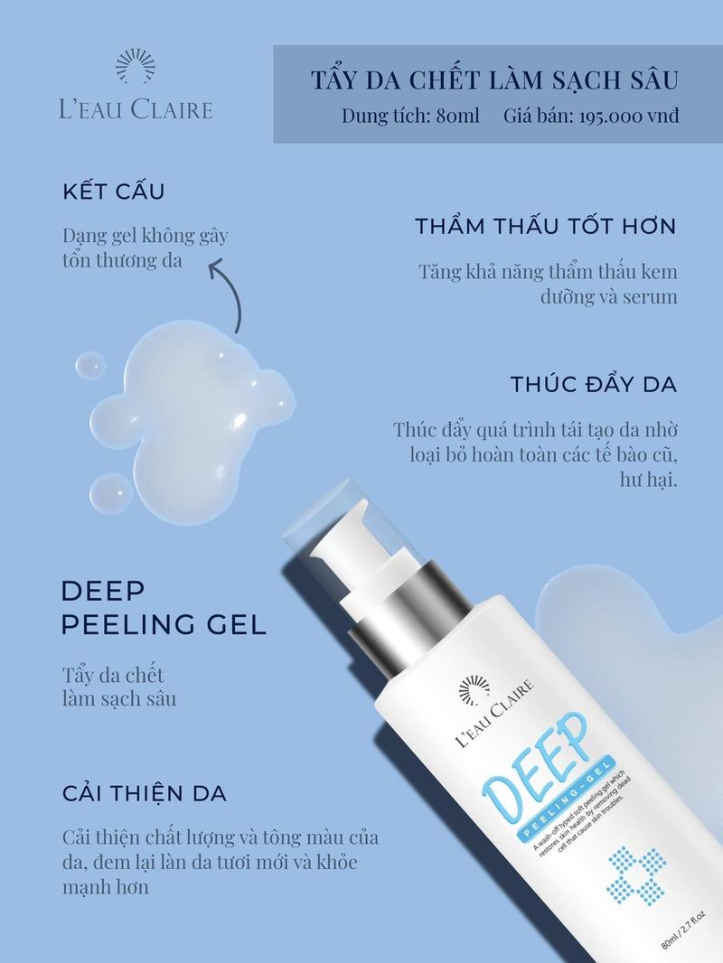 Product Introduction of Tẩy da chết sạch sâu Leau Claire Tất cả các loại da 2