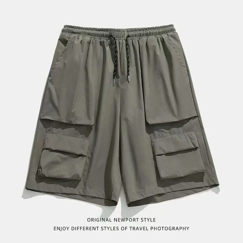 Five quarter loose shorts, trendy hot item, mid length straight leg, seven quarter men's breathable denim workwear, summer new style