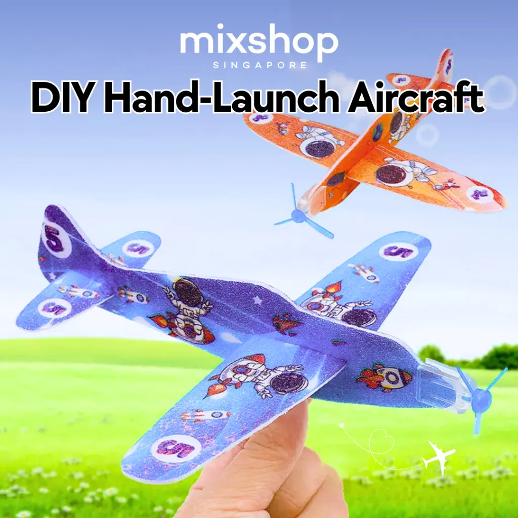 mixshop DIY Hand-Launch Aircraft/ Aeroplane/ Kids Toys/Goodies Bag[SG READY STOCK]