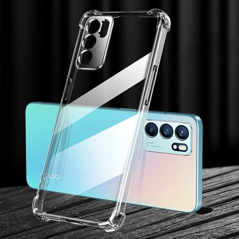 softcase For oppo A95 A74 A15 A55 A15s 4G 5G case hp Clear casing Transparent shockproof Phone Lens protection case with camera cover