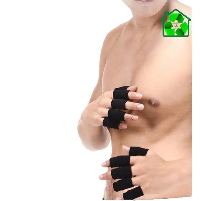 Bộ 10 Chiếc Băng Đàn Hồi Bảo Vệ Ngón Tay Bao Phủ Ngón tay Thể Dục thể thao vận động các ngón, băng đồ bảo hộ Phụ Kiện Sport Đeo Tay Nam Quấn Cổ Tay