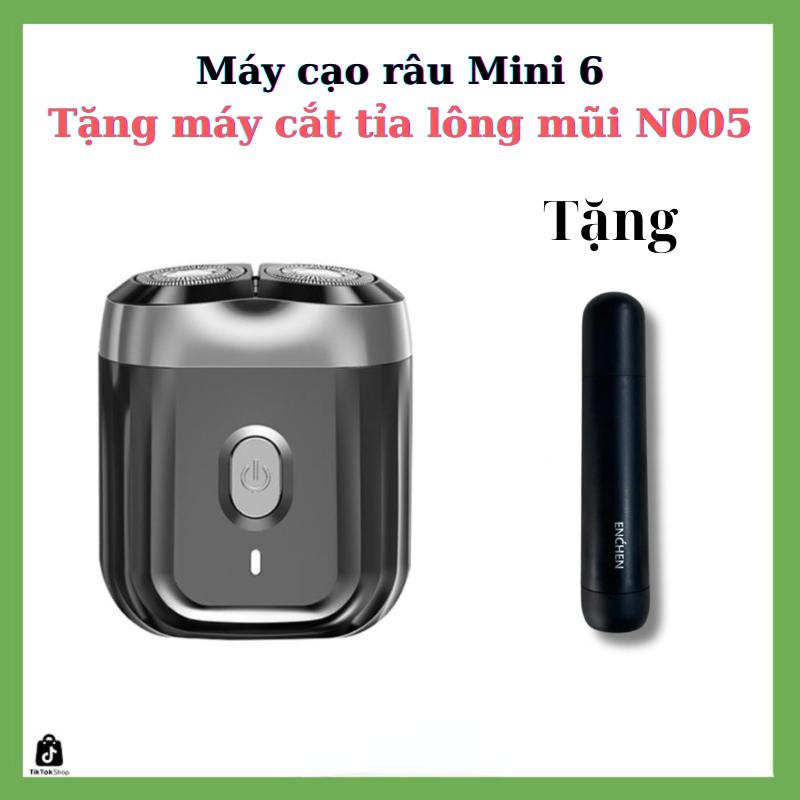  Máy cạo  Mini 6 tặng Máy Cắt Tỉa Lông Mũi N005 máy  cạo râu máy 
