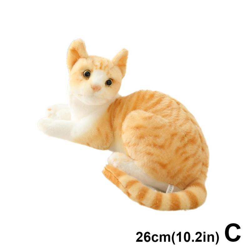 Product Introduction of Simulation Cat Plush Toy Simulation Cat Realistic Short Plush Doll Doll Cat F8F6 29