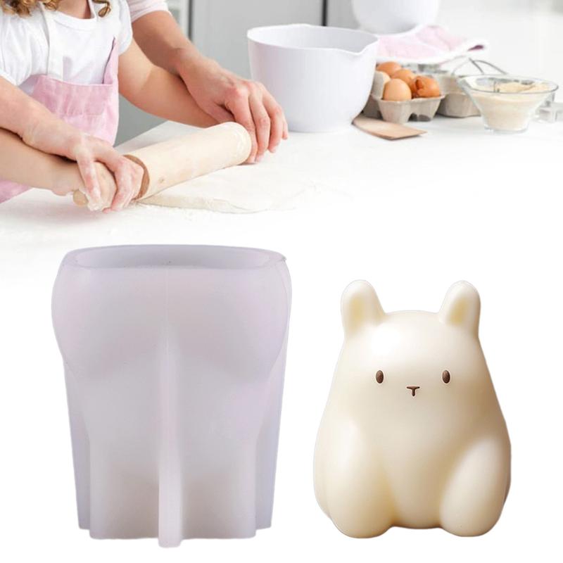 Product Introduction of Milk Pudding Silicone Mold Cartoon Rabbit Chocolate Moulds Practical Ice Powder Making Mold Convenient Kitchen Tool 39