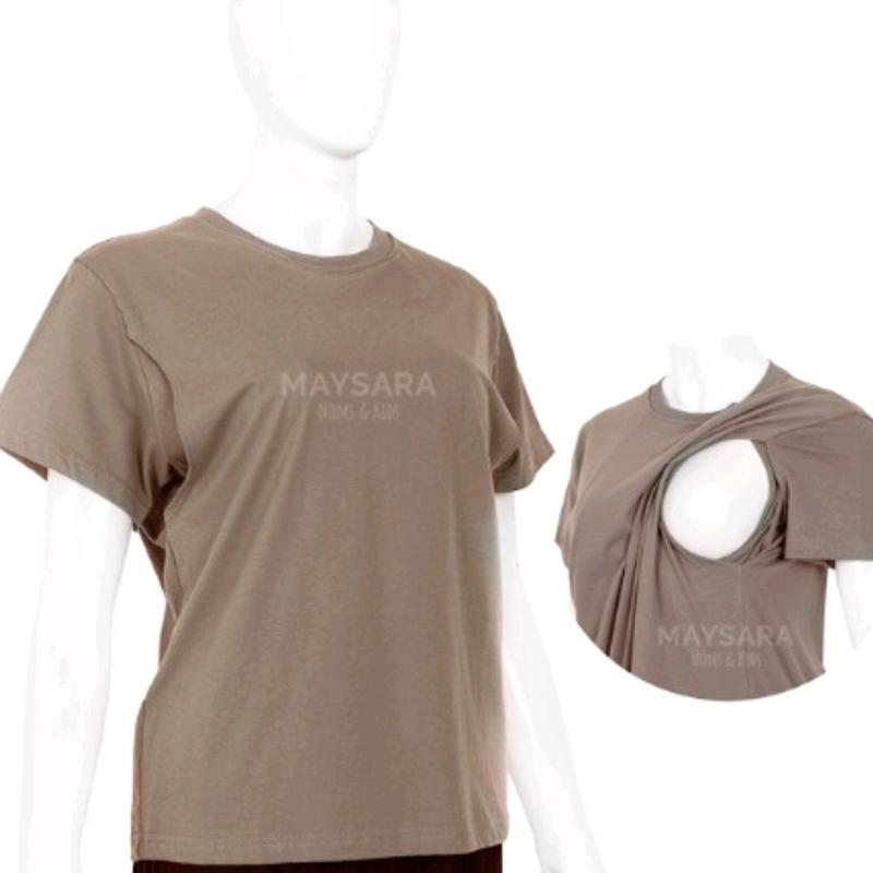 Baju Menyusui Buka Samping Kiri Kanan - Kaos Bahan Adem Nursing Wear Nyaman untuk Busui 2