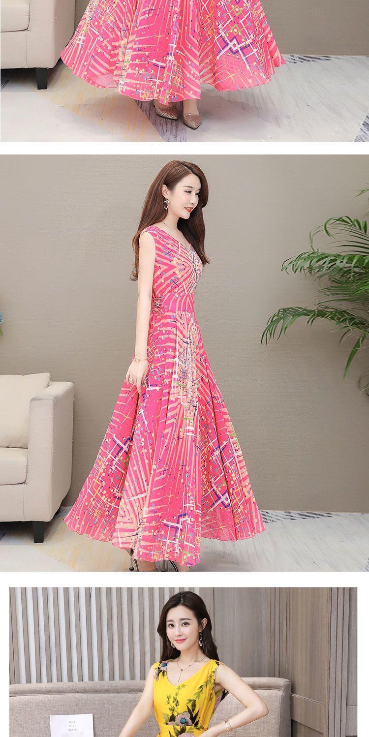Product Introduction of Váy Lụa Lạnh Có Dây Đeo, Hàng Mới Về Mùa Hè 2024, Dành Cho Phụ Nữ, Váy Đi Biển Cho Mẹ, Váy Vest Mỏng, Thanh Lịch, Váy Dài, Quần Áo Nữ 26