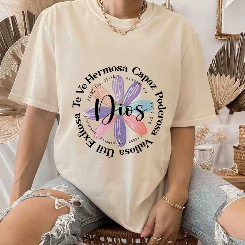Floral & Letter Pattern Design Heat Transfer Sticker, 6 Counts/set DIY Iron On Transfers Sticker, Creative Heat Transfer Sticker for Clothes Bag DIY Supplies 5