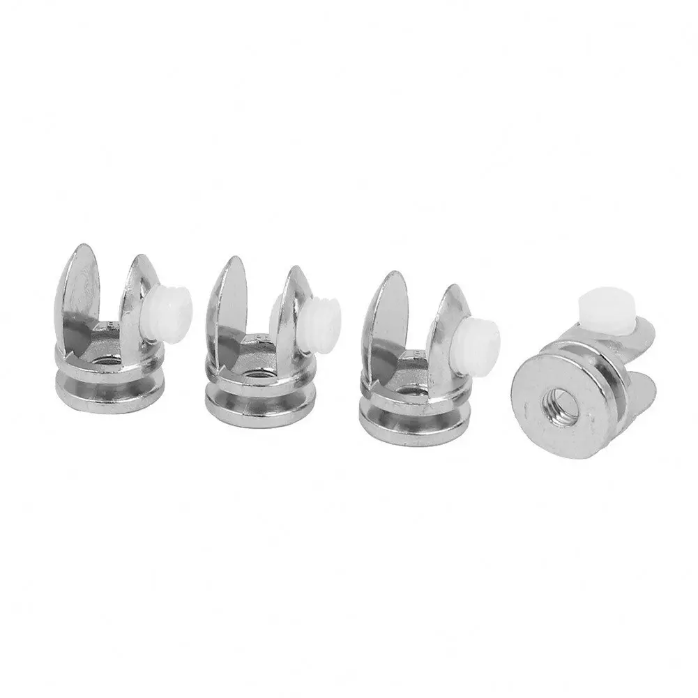Adjustable Shelf Support Clamp Clip Silver Tone 4pcs for 5mm-8mm Thick Glass