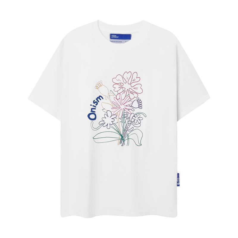 Áo thun tay lỡ unisex 7 DAY OF LOVE màu trắng - Basic tee ONISM Menswear Top Cổ Tròn Cotton