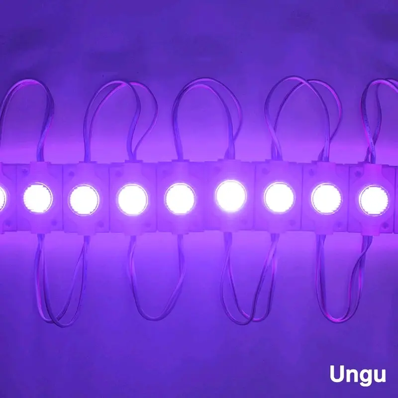 10Pcs Led Modul 1 Mata Besar Lampu Variasi Kolong Motor Mobil Bis Truk 12V / 24V Waterproof 7