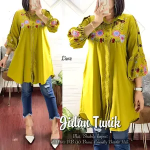 TKG - JIDAN TUNIK Atasan Wanita Katun Shakila Bordir by Mumu Fashion Solo
