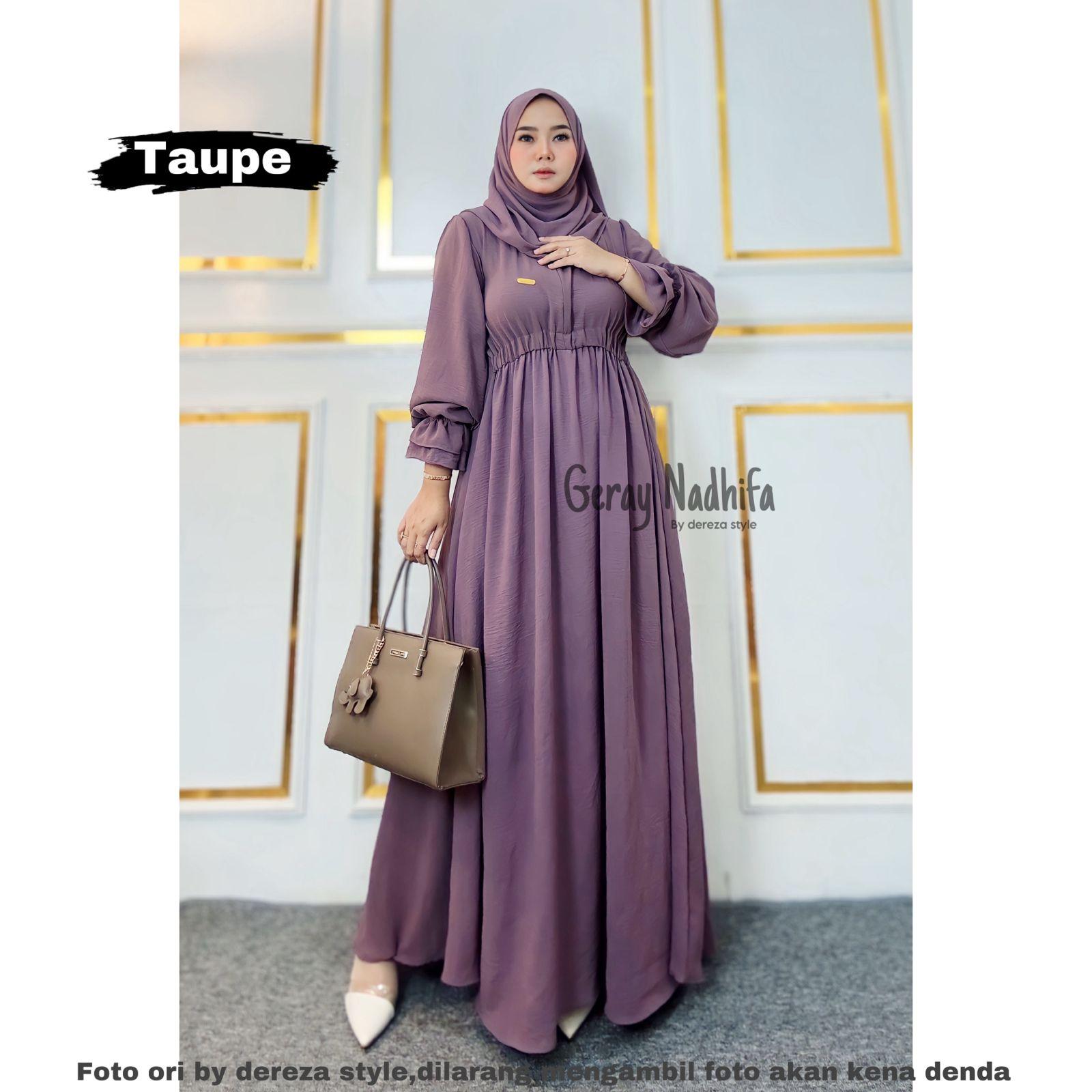 Aisyah longdress set pashmina cringkle airflow by dereza style gamis kekinian terbaru