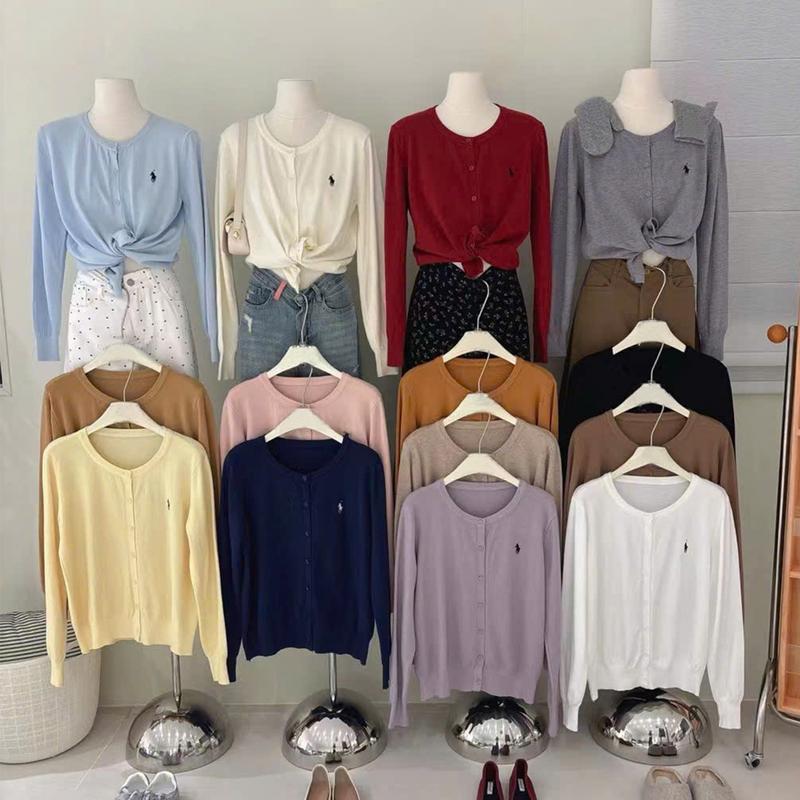 Áo Len Cardigan Thêu Ngựa DÀI TAY  Nhiều Màu Xinh Mặc Xuân Thu Đông Hàng QC MinXu Shop PZ96