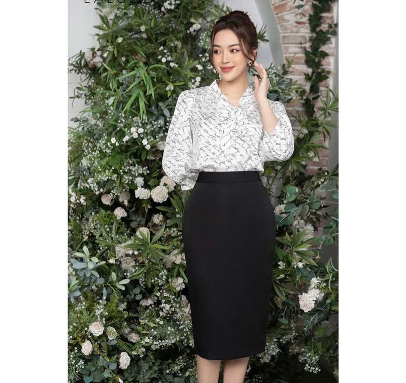  Chân váy bút chì dài ~65cm vải tuyết mưa có túi ngang và khóa kéo sau- MS301 