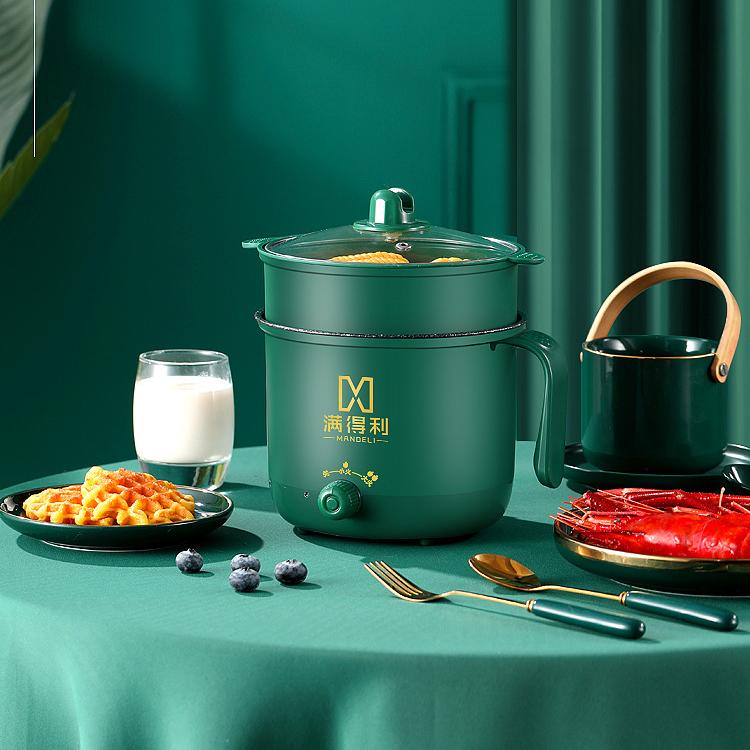 ️Nồi Lẩu Điện Mini, Nấu Mì 2 Tầng Kèm Giá Hấp Đa Năng Nướng, Luộc, Chiên Chống…