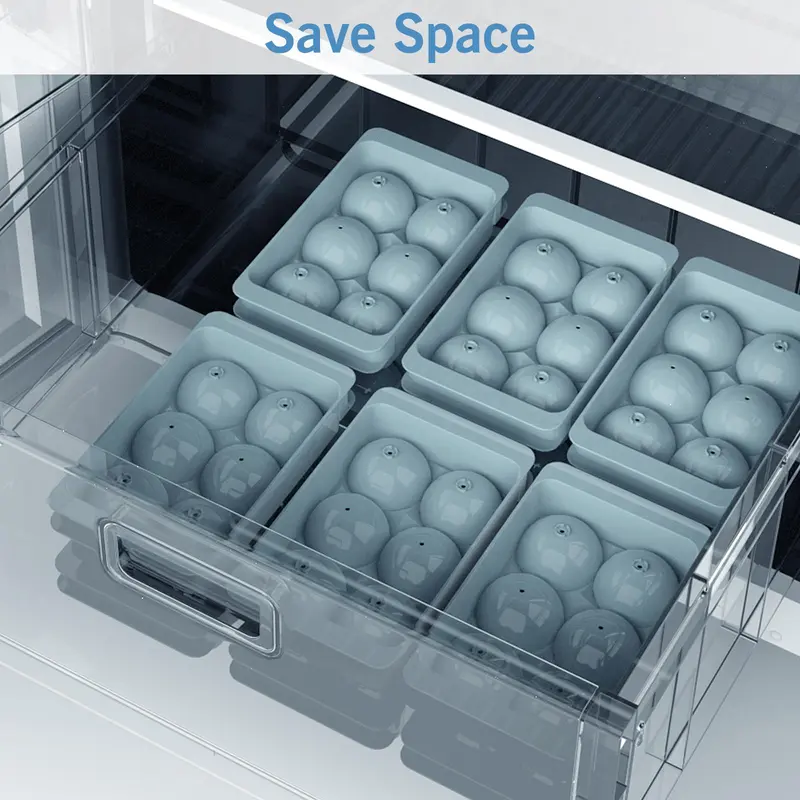 Multi-grids Ice Cube Tray, Large Capacity Reusable Home Ice Trays for Freezer, Ice Ball Maker Mold, Kitchen Accessories 6