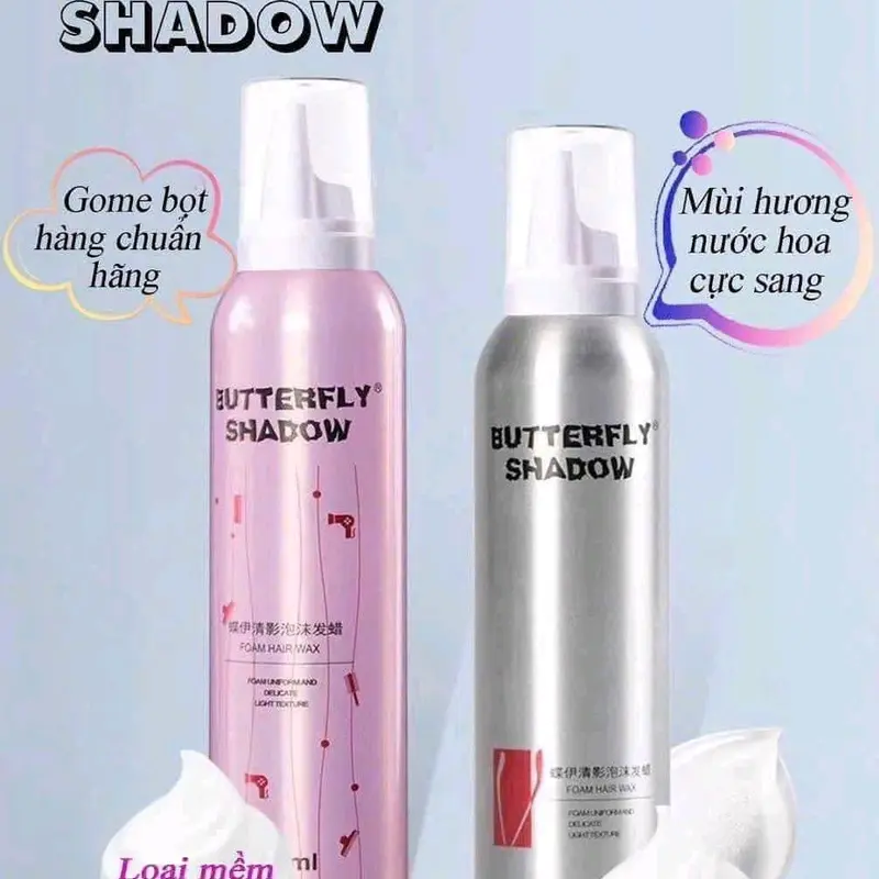 KEO BỌT HÀNG CHUẨN CHÍNH HÃNG. BUTTERFLY 300ML(BỌT MỀM_BỌT CỨN).GIỬ NẾP SÓNG CĂNG TỰ NHIÊN,KHÔNG BẾT RÍT ,KHÔNG KHÔ TÓC. 4