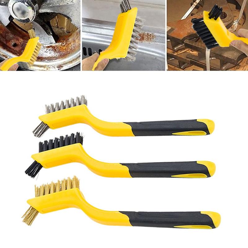 Mini Wire Brush Brass Nylon & for Stainless Steel Brushes Rust Remover ...