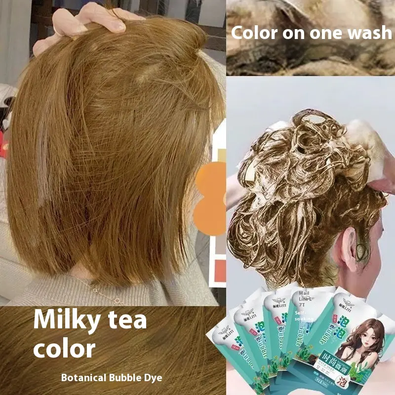 30ml*10PCS Non-toxic Long-lasting Hair Dye Hair Coloring Tools Plants Bubble Hair Dye Hair Coloring Trend Enhance Hair Shine Hair Dye