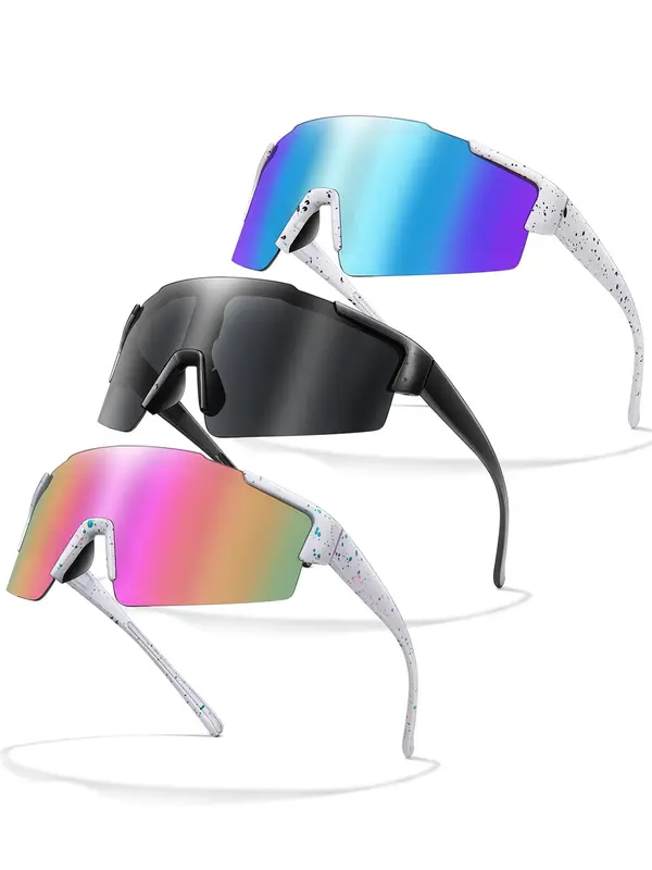 Unisex Sporty Biking Cycling Sunglasses, Outdoor Sports Eyewear for Hiking, Fishing, Driving, Fashion Sports Eyewear for Outdoor Activities 3