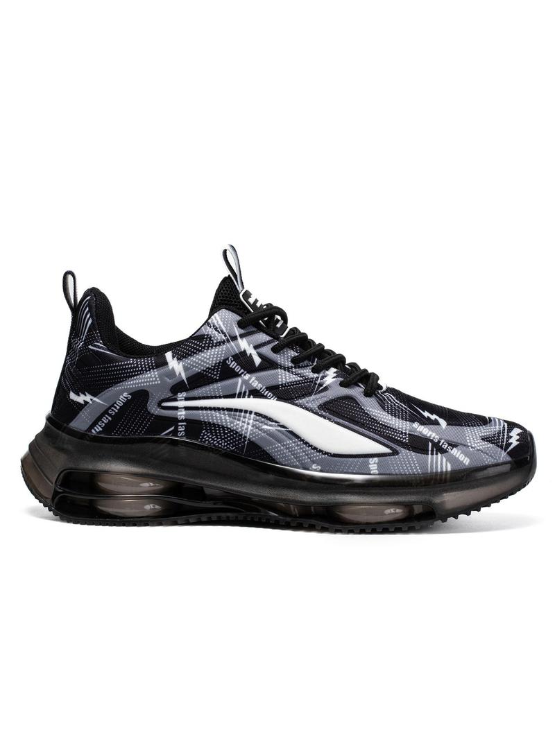Product Introduction of Men's Fashionable Ombre Pattern Lace Up Air Cushion Running Shoes, Casual Breathable Comfortable Wear-Resistant Sports Shoes, All-Match Outdoor Running Shoes for Daily Wear 9