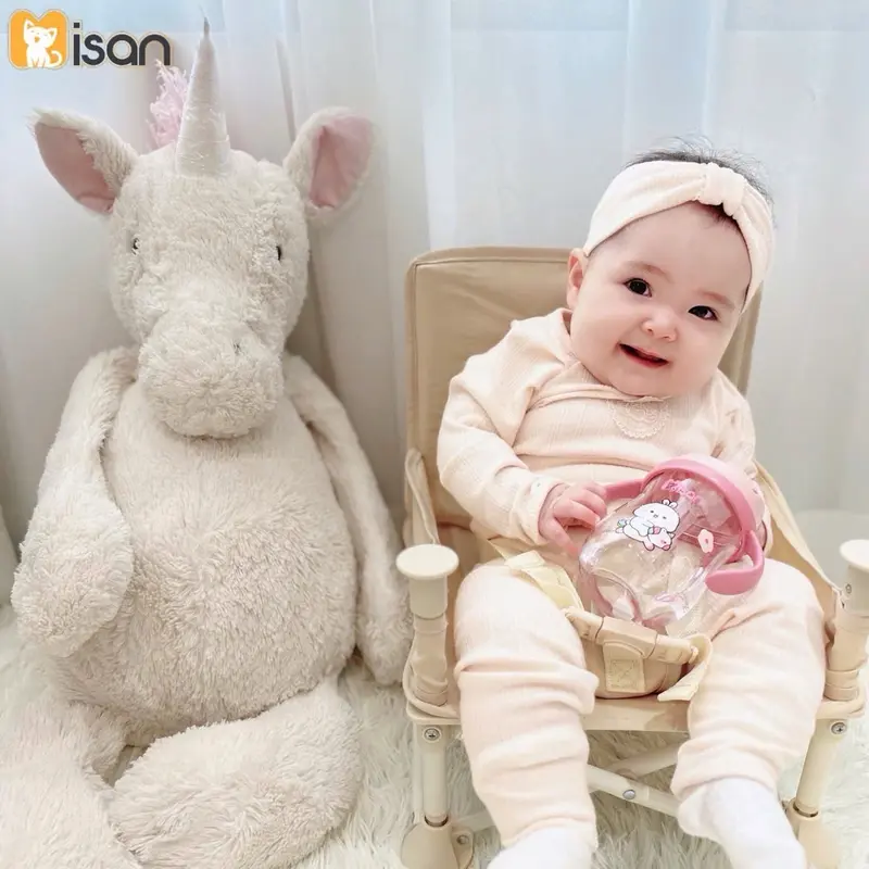 Bình Tập Hút Tritan Cao Cấp Misan, Chống Sặc, Chia Vạch, Ống Hút Mềm Tiện Lợi Cho Bé Shop Dua Hau Baby & Mom 4