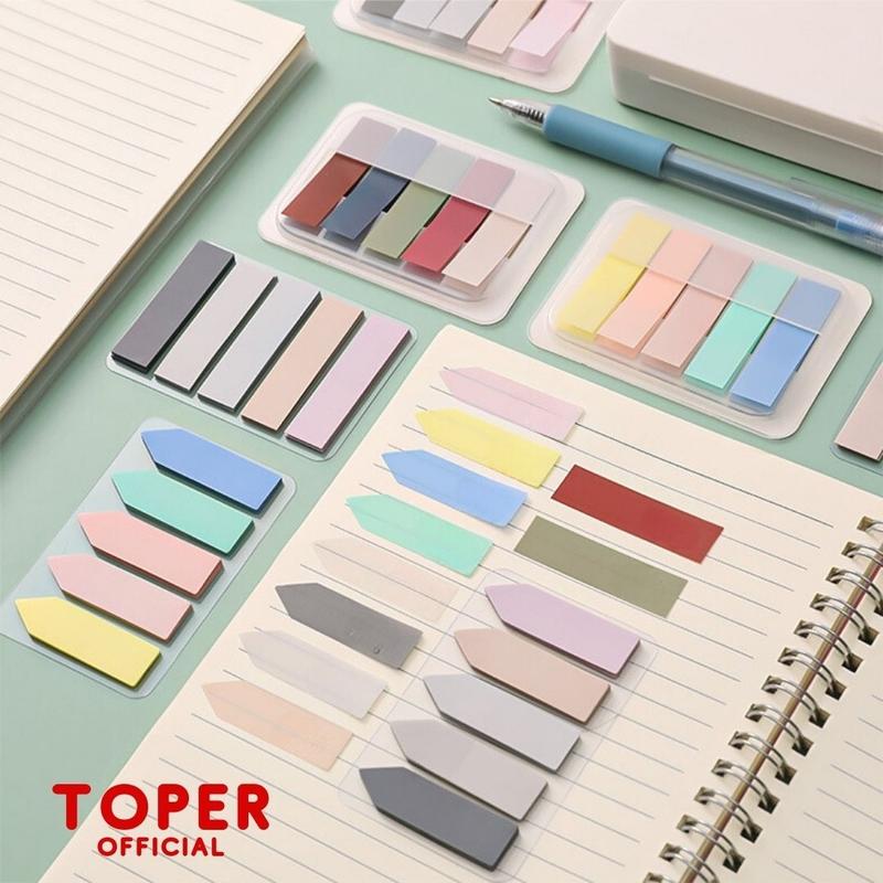 TOPER Sticky Notes Set Isi 100 Lembar Index Mark Transparant Penanda ...