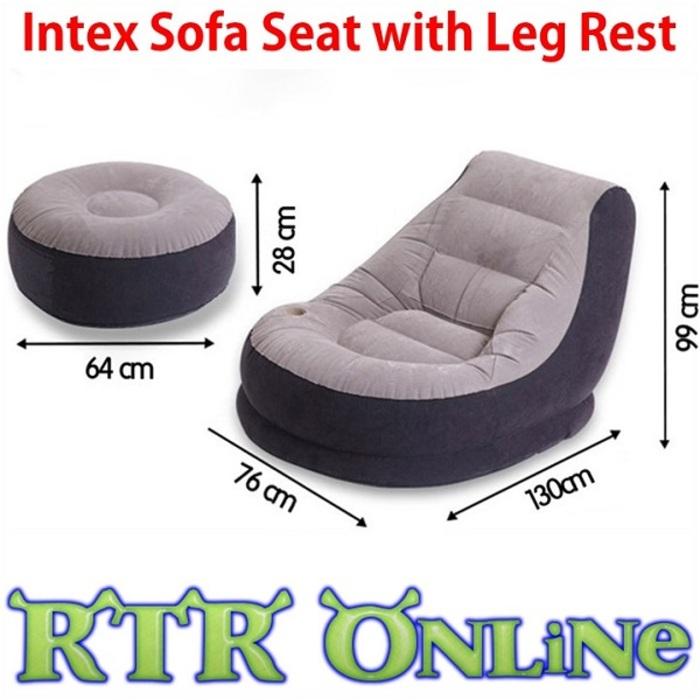 Intex Inflatable Sofa Seat with free Ottoman Leg Rest  Optional Electric Pump 3