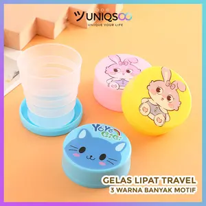 Gelas Lipat Plastik Mini Lucu Portable Travel Telescopic Cup Plastic Souvenir Hampers BZ019